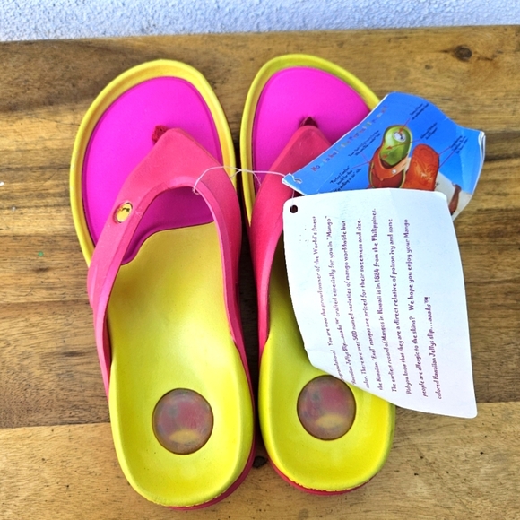 Hawaiian Jellys Ultra Comfort Mango Fruit Unisex  Sandals Women's Size 6 - Picture 13 of 15